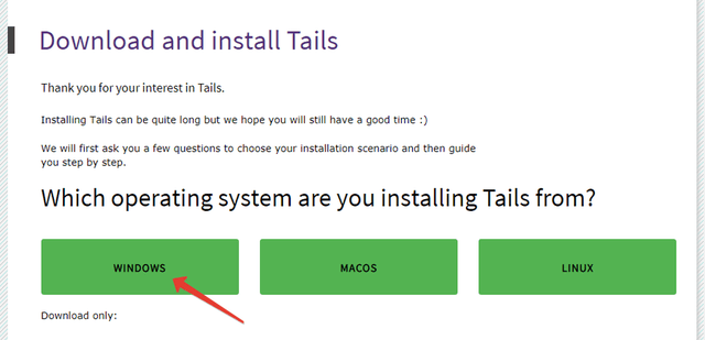 Загрузка Tails OS